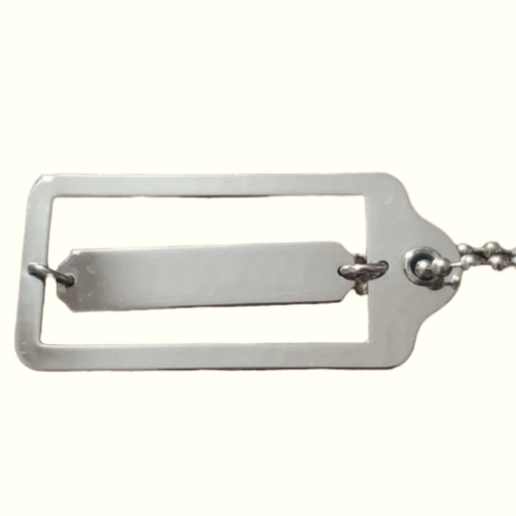 Coach Silver Tone Metal Tag XL - Picture 3 of 3